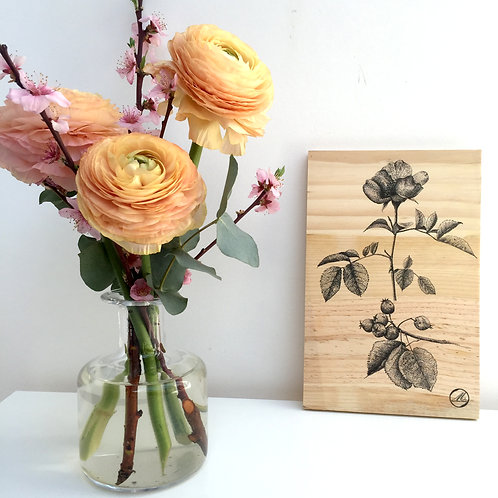 Tableau de bois Aubépine